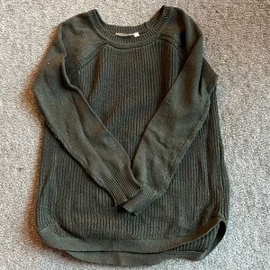 Olive green sweater.